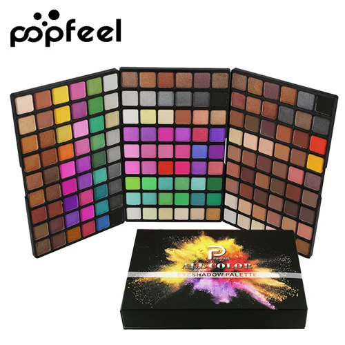 POPFEEL, 80 цветов, макияж для глаз, Мерцающая матовая палитра теней для век, водостойкая, Профессиональная Красота, тени для век, косметика, макияж, палитра - Цвет: 162 color