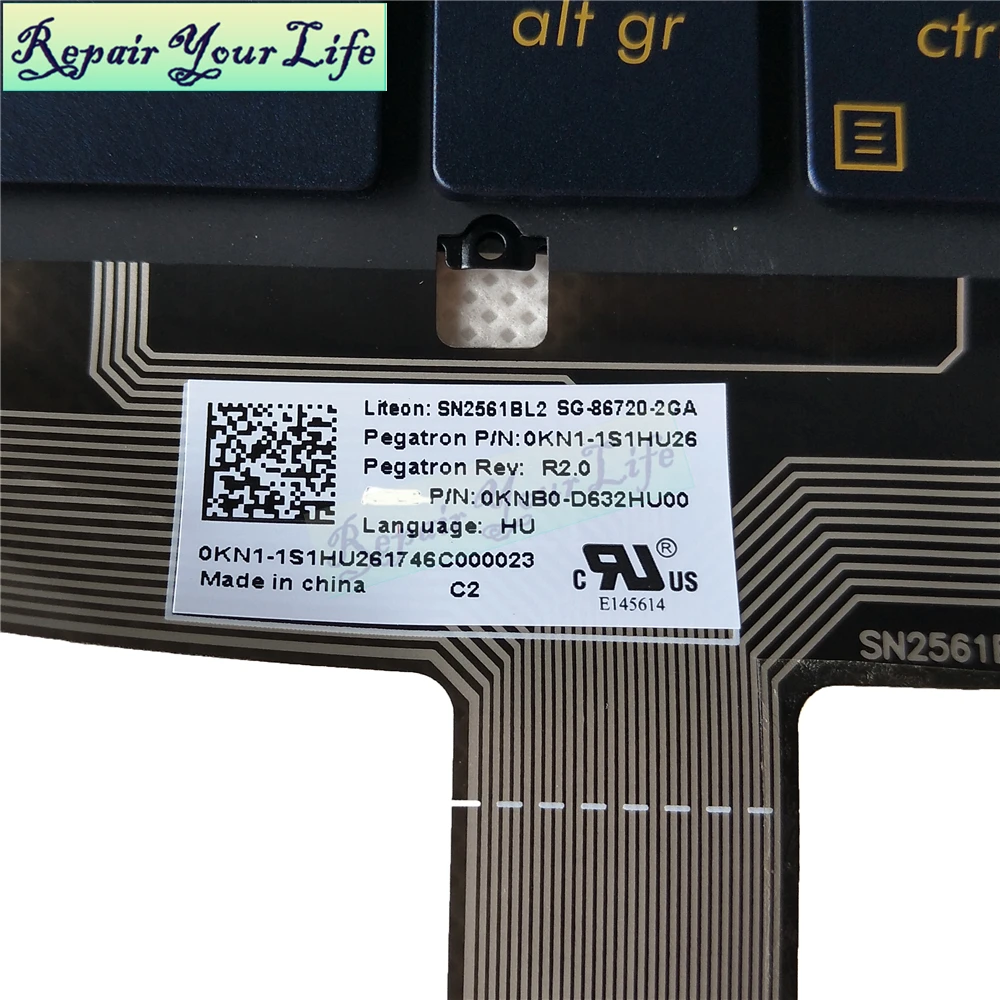 Ремонтная Клавиатура для ноутбука ASUS ZenBook 3 Deluxe UX490 UX490CA UX490UA Hungary standard HU с