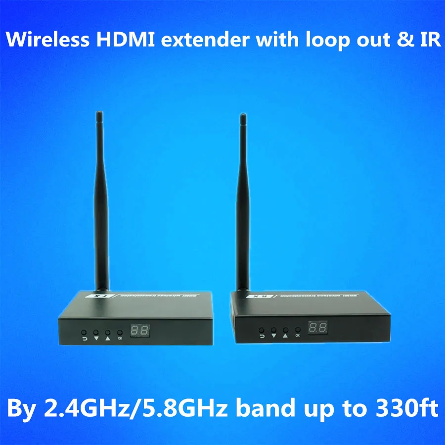 330ft беспроводной wifi + Петля выход ИК HDMI удлинитель 100 м как сплиттер 1080 P аудио