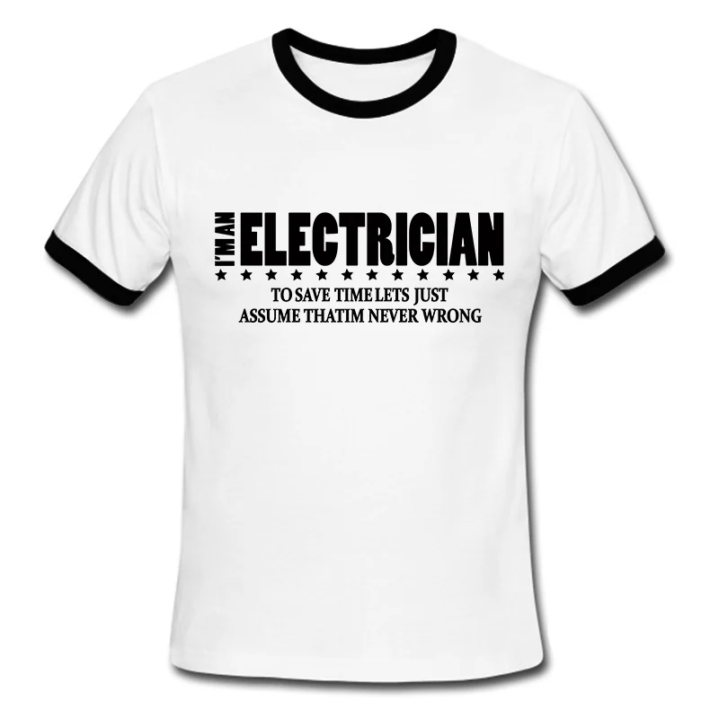 Новый летний мода я электрик графический тис печатных футболки мужчины