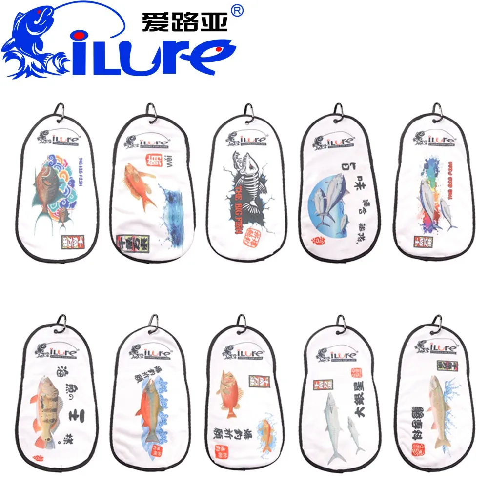 

Влагопоглощающее рыболовное полотенце Ilure, 33x17 см, дизайн рыбы, ультратонкая Чистка удочки, протирайте руки, рыба, рыболовные аксессуары