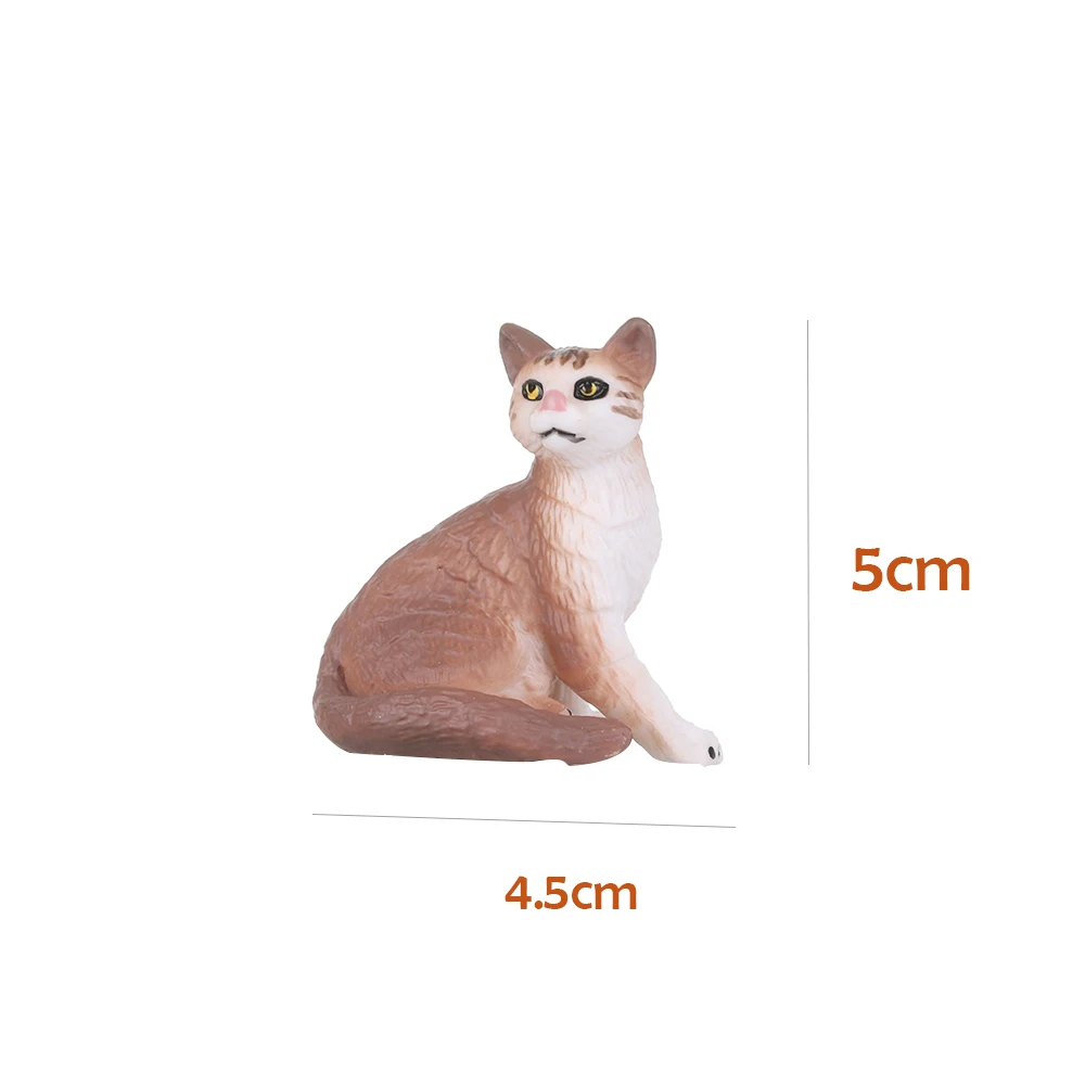 brown cat 1 шт. пластиковая сказочная садовая кукла мини-фигурка для питомца Миниатюрная кошка имитация животного DIY подарок домашний декор - Цвет: brown cat