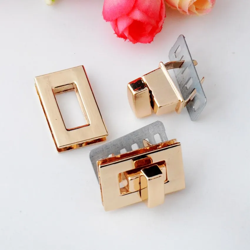 Замок для кошелька с поворотом золотым металлическим замком сумка пряжкой