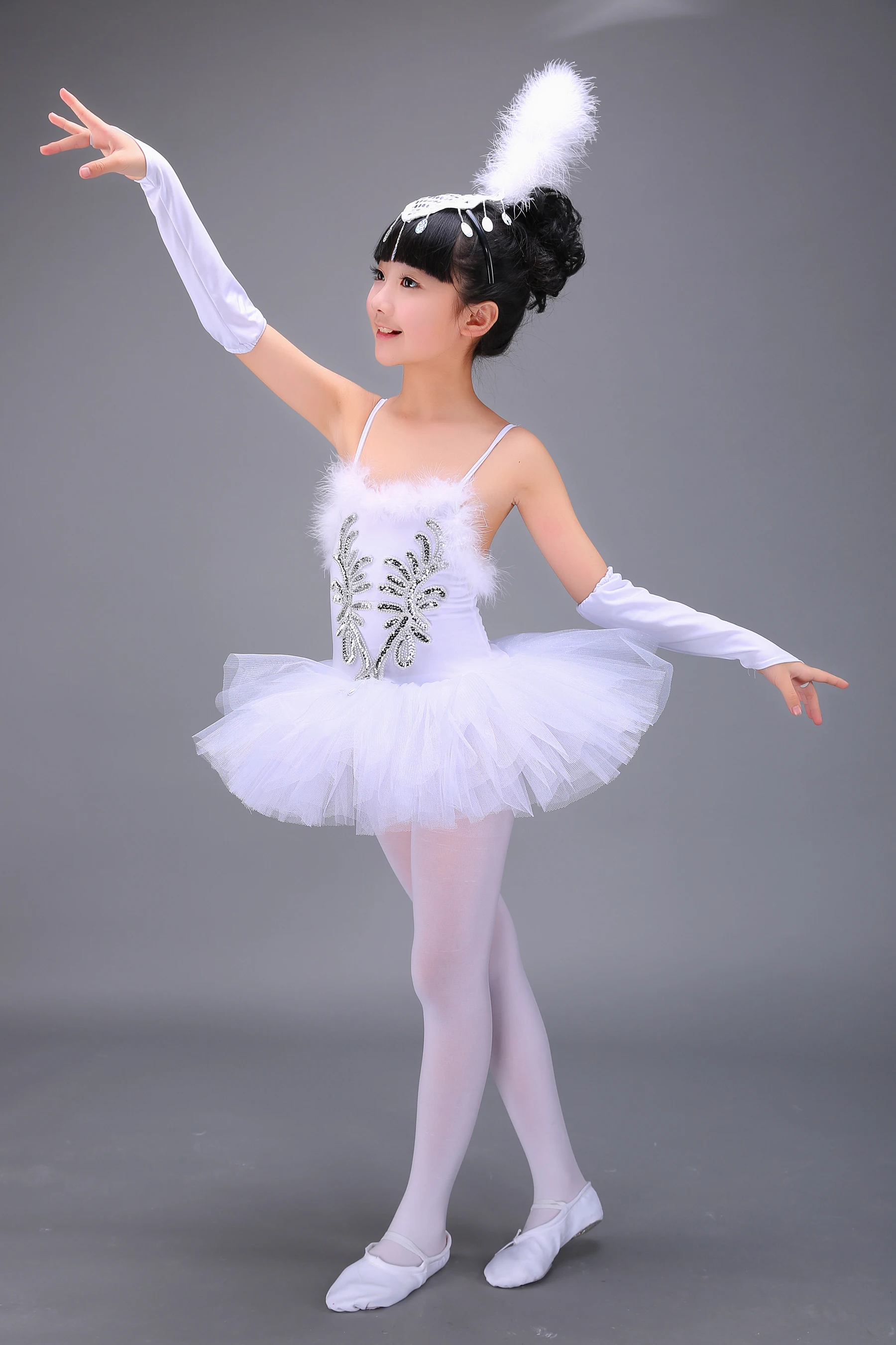 

Free shipping 100-160cm ballet dress leotard stage performance costumes Dance Skirt Girls Ballet Skirt White Ballet Tutu
