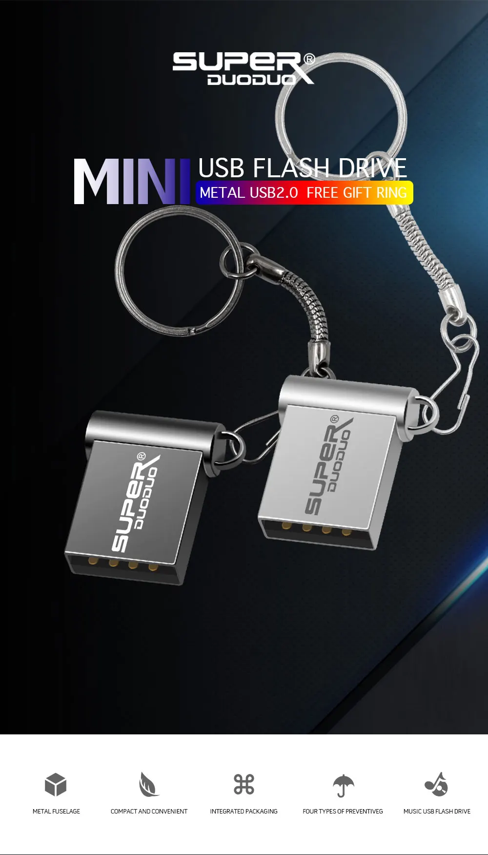 Супер мини металлический usb флеш-накопитель 64 ГБ 32 ГБ 16 ГБ 8 ГБ 4 ГБ флеш-накопитель портативный 128 Гб карта памяти Флешка для хранения флэш-диск