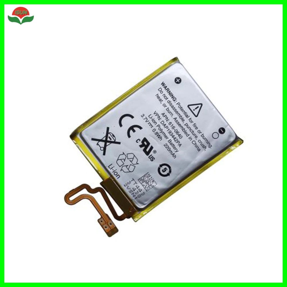 

ISUN 5pcs/lot Original Quality 220mAh Li-ion Battery Replacement for iPod Nano 7 7th Gen