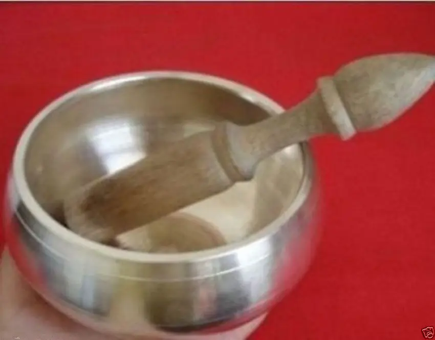

Tibetan Copper Crafted Gold Gilt Large Chakra Singing Bowl Meditation white