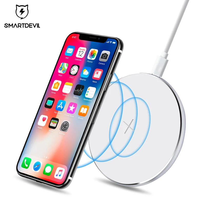 Беспроводное зарядное устройство SmartDevil 10 Вт Qi для iPhone 8/X быстрая Беспроводная