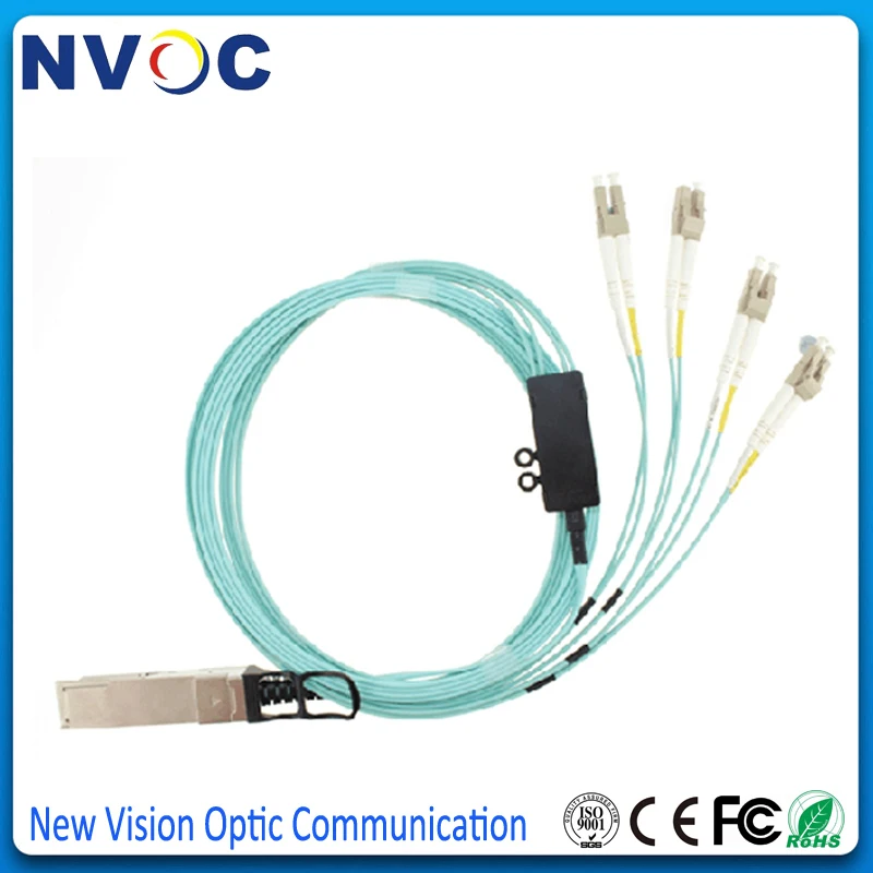 40 Гбит/с QSFP + до 8 * LC/UPC ST FC LC прорыв 2 м OM2 AOC волоконно-активный оптический кабель |