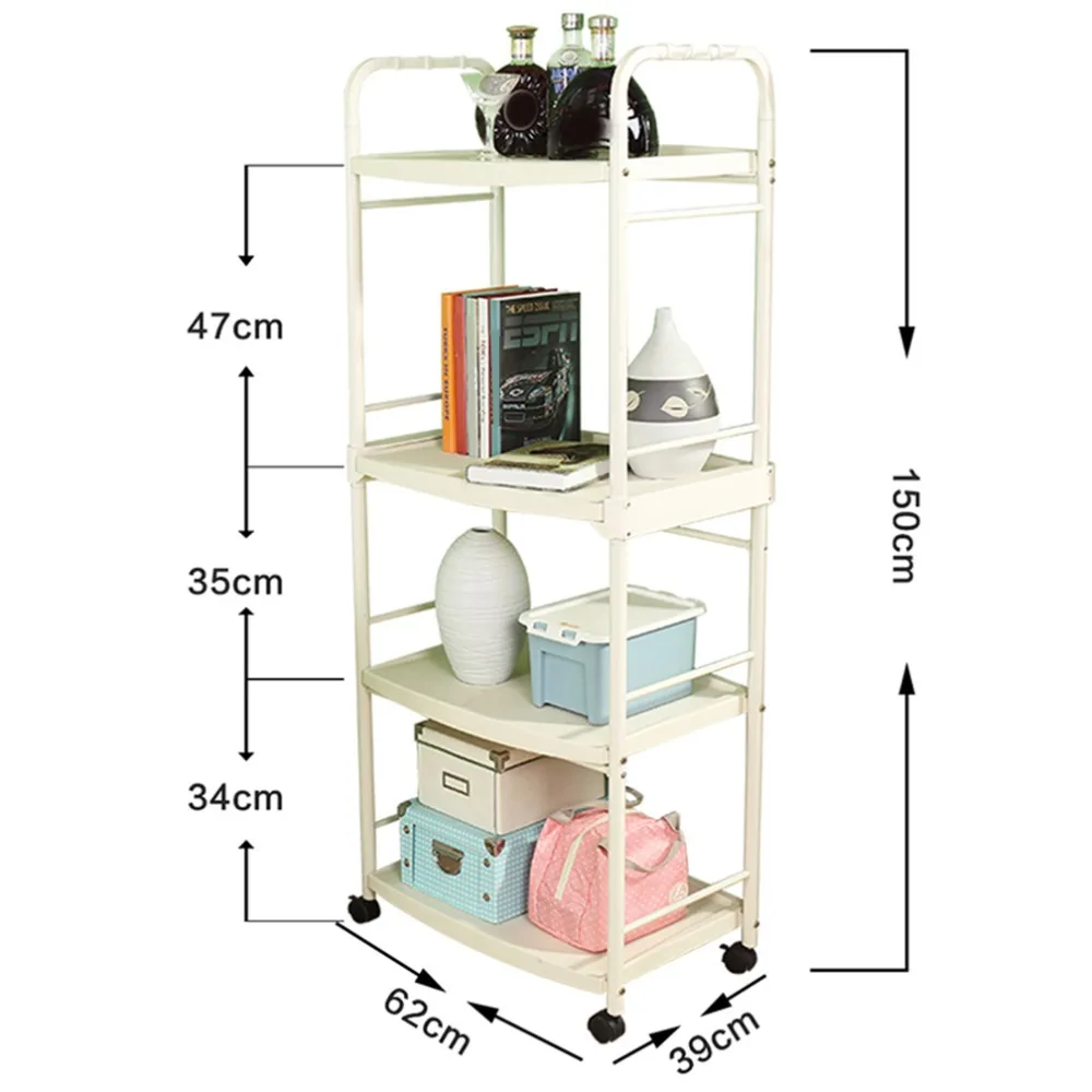 4-уровневая стойка для микроволновой печи вращающаяся кухонная корзина хранения