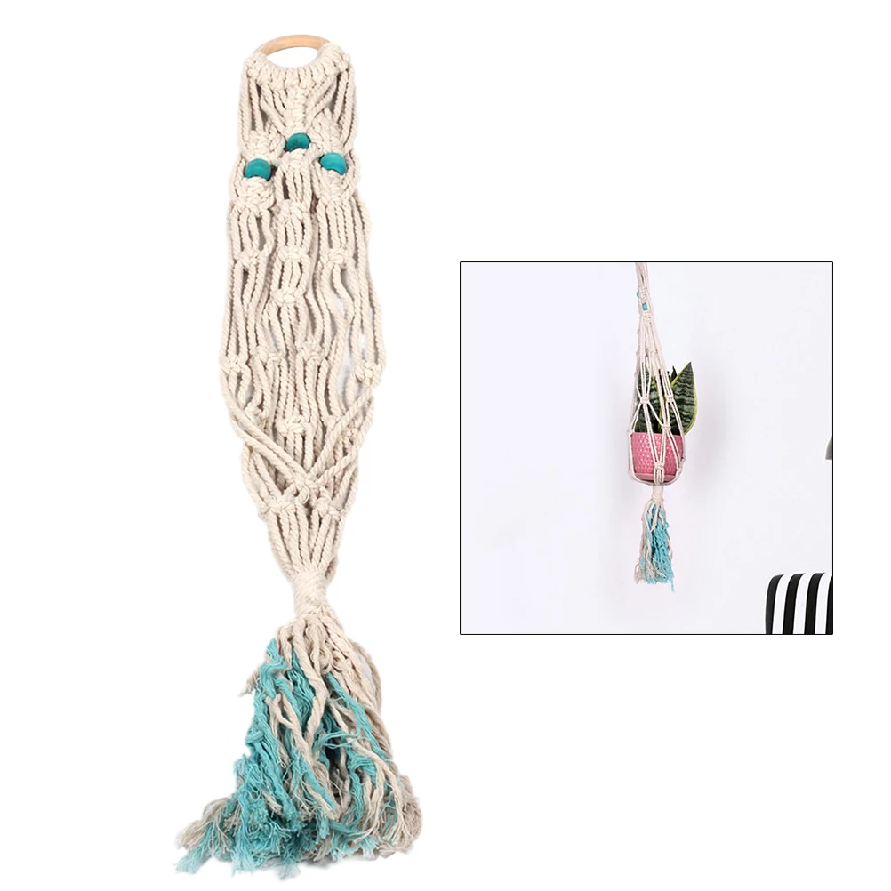 Плетеная кисточка ручной работы богемный скандинавский цветочный горшок с