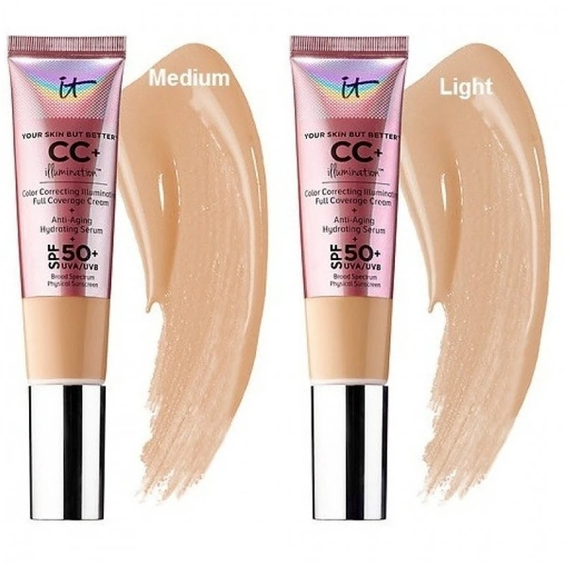 Консилер Для Лица it cosmetics CC + крем с подсветкой SPF 50 полное покрытие средней или
