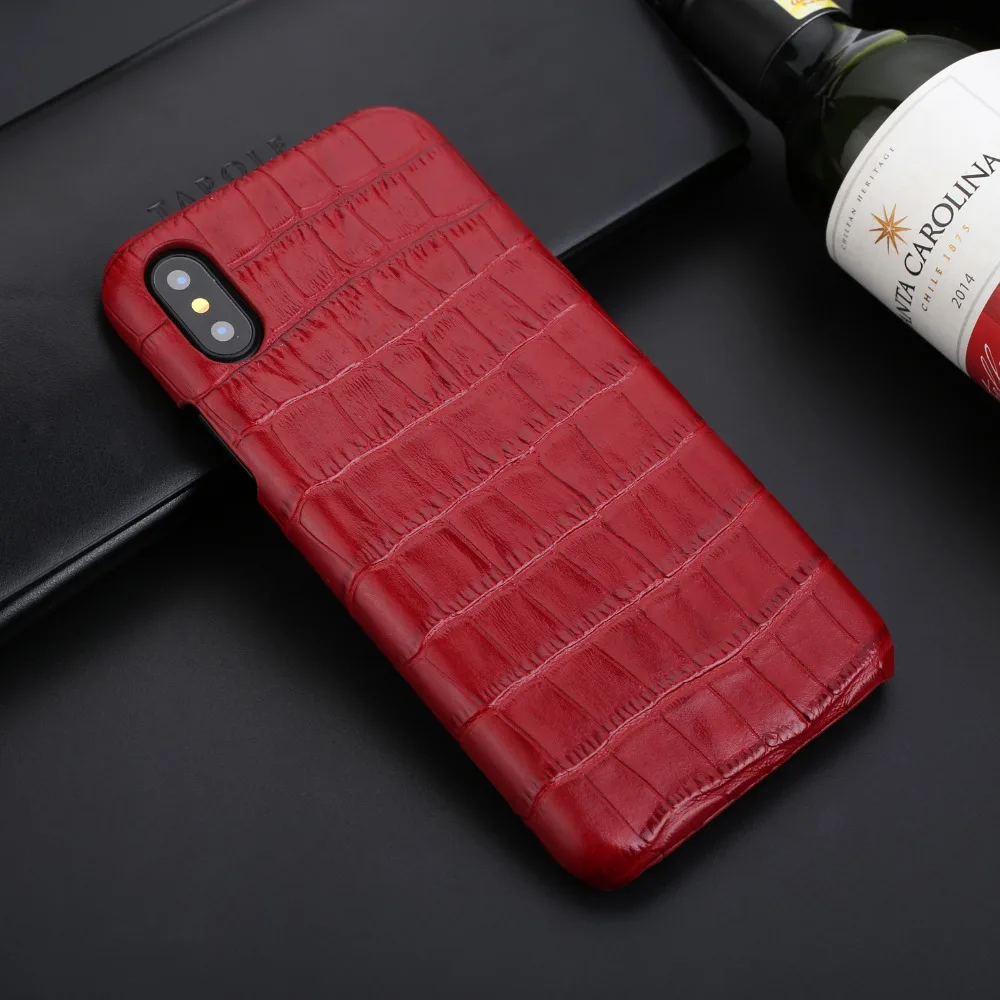 CYBORIS модная 3D задняя крышка из натуральной кожи крокодила для iphone X 5 8 &quotРоскошные