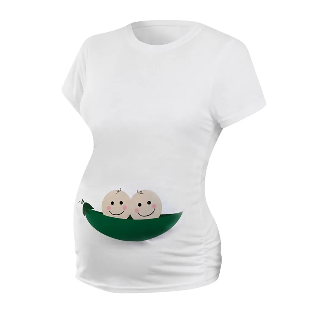 Топ для кормящих женщин Летняя Повседневная белая футболка с коротким рукавом и