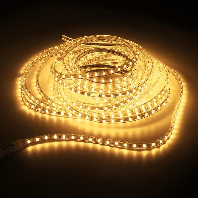 5/6/7/8/9/10/11/12/13/14/15/20 м Водонепроницаемый RGB 5050 SMD 60 светодиодов/м Гибкие светодиодные ленты веревки полосы светильник вечерние сад 220V