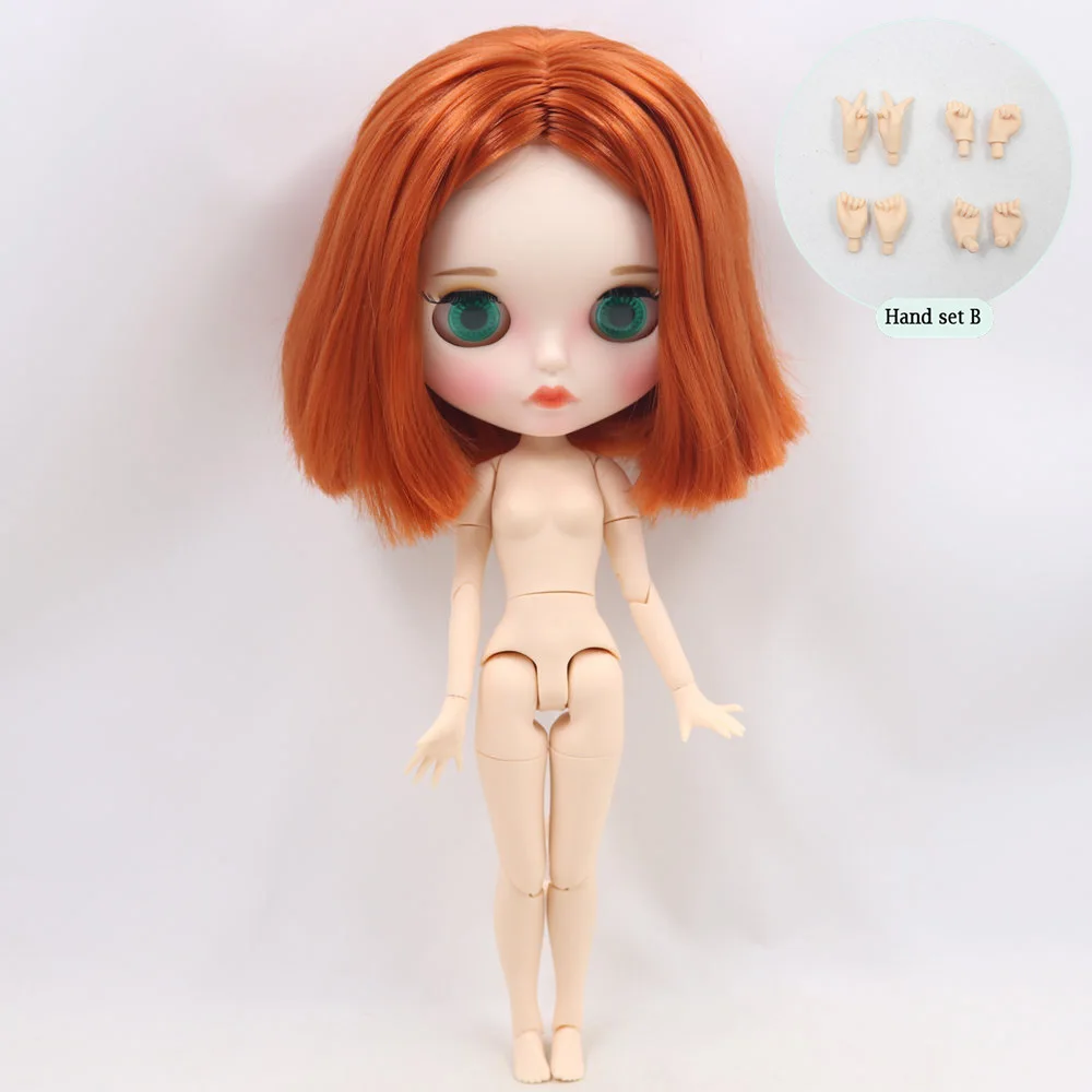 Ледяной обнаженный Blyth Кукла № BL232 красновато-каштановые волосы резные губы матовые индивидуальные лицо сустава тела 1/6 bjd - Цвет: like the picture