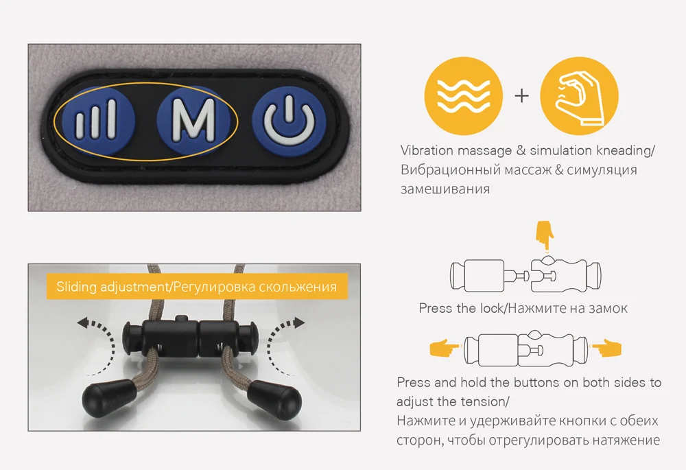 KIKI NEWGAIN Массажная u-образная Подушка многофункциональная для плеч и шейного позвонка электрическая уличная портативная Автомобильная забота о здоровье