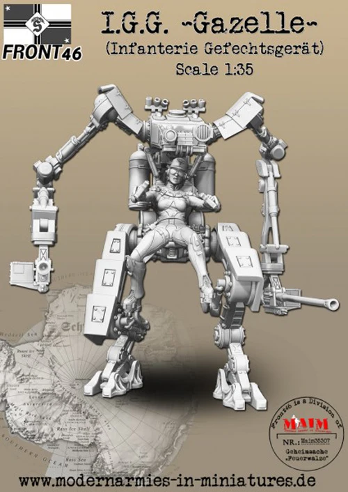 

1/35, I.G.G. (infantry gefechtsgerat), Resin Model Soldier GK, Robot series, Unassembled and unpainted kit