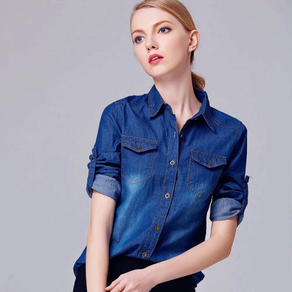 2017 женская брендовая одежда длинный рукав чистый хлопок потертая тонкая