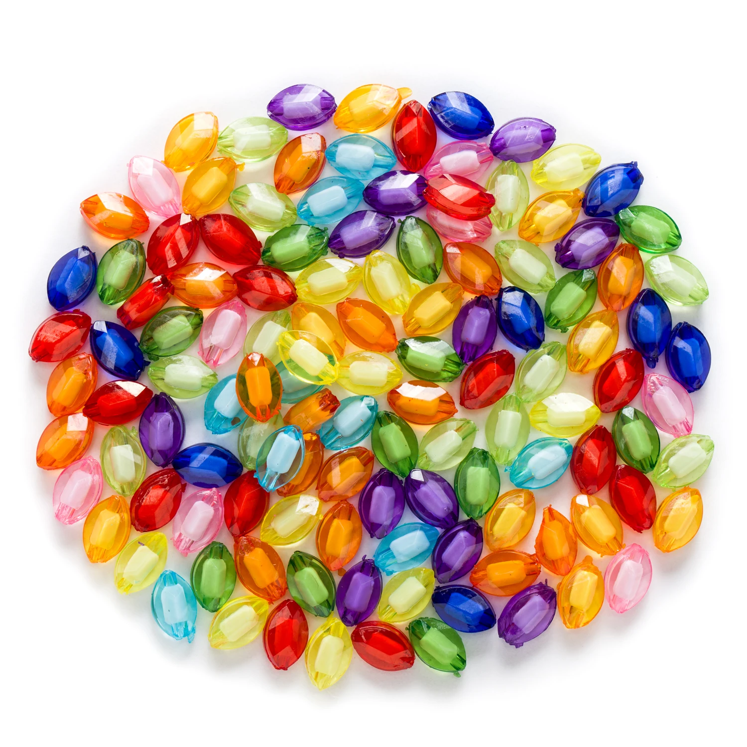 

Random Mixed Acrylic Oval Shaped Smooth Women Children DIY Bracelet Necklace Findings Jewelry Making Spacer Beads 12-19mm