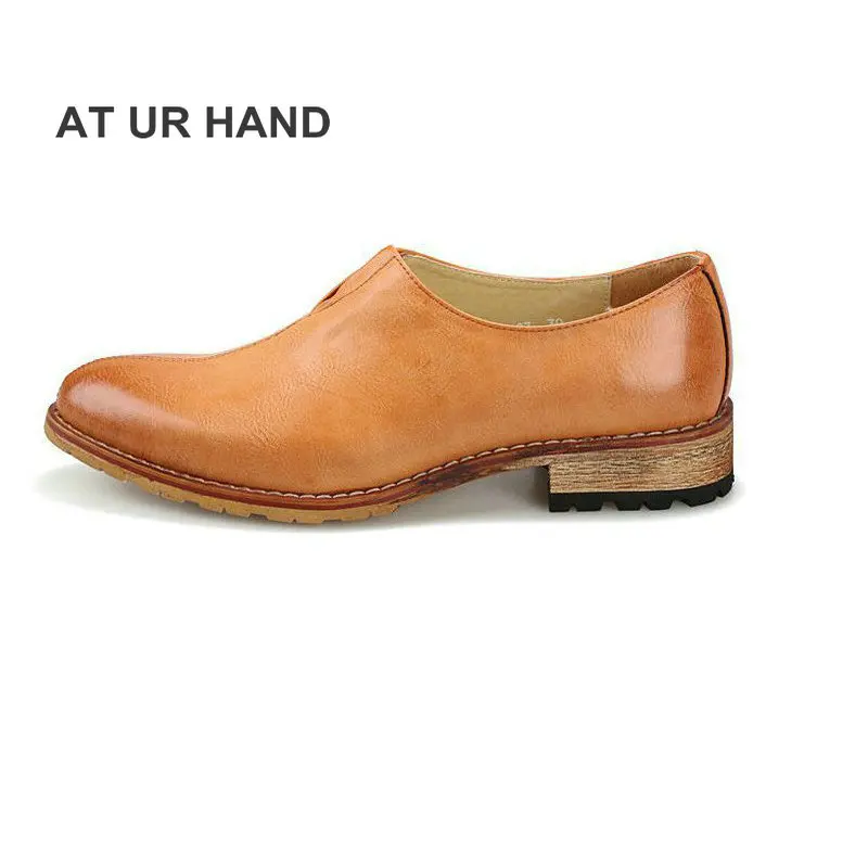 Туфли-оксфорды мужские из искусственной кожи с острым носком 39-43 | Обувь