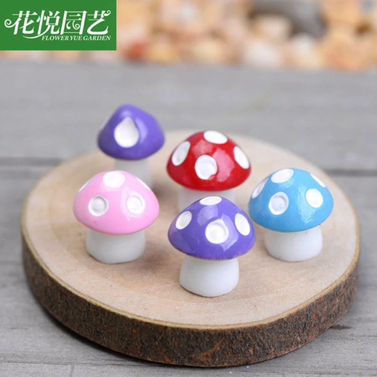 8 pcs/ Set kawaii Decorations Mushroom 1.3cm fairy garden miniatures decorative Micro Landscape materials Bonsai Plant Gardening | Дом и сад