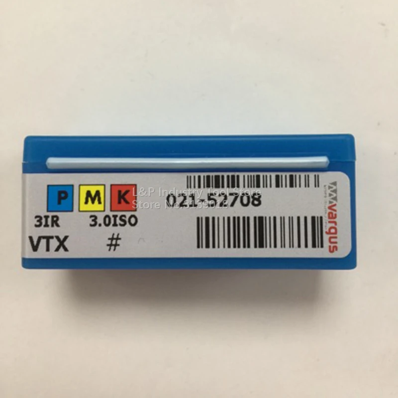 Новый Израиль оригинальный Vargus Vardex 3IR 3.0ISO VTX резьбовые карбидные вставки 3 0 ISO