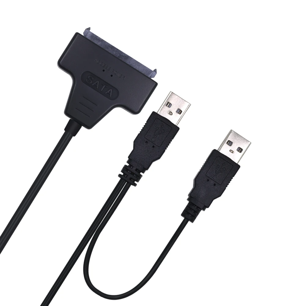 USB Разъемы Кабель адаптер двойной для 2 5 HDD жесткий диск ноутбука 0 SATA к кабель