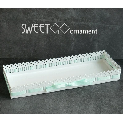 SWEETGO ленты Кекс лоток свадебный торт инструменты декоративная тарелка формы для выпечки Кухонные аксессуары для хранения стола еда фотография - Цвет: Green