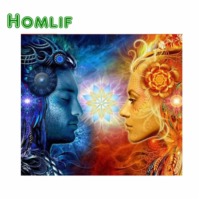

HOMLIF Rhinestone painting crystal Home Decor DIY Diamond painting 3D cross stitch god goddess pattern diamond embroidery