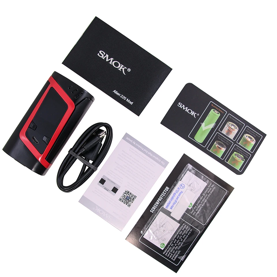 100% оригинал SMOK Alien Mod 220W Vape VW TC Box 18650 большой экран электронная сигарета VS KIT |