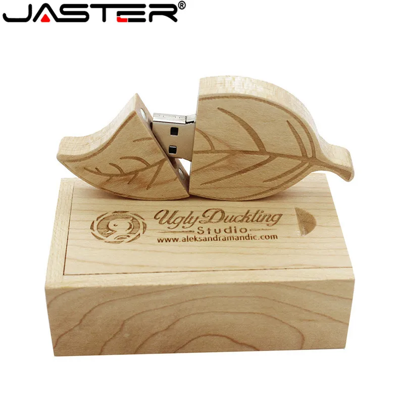 JASTER(10 шт. бесплатный логотип) деревянный лист+ упаковочная коробка usb флеш-накопитель карта памяти pendriver pendrive 8 ГБ 16 ГБ 32 ГБ 64 Гб подарок