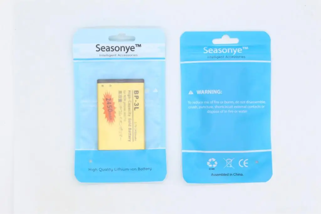 Seasonye 2x2450 мАч BP 3L Золотой сменный аккумулятор + универсальное зарядное устройство
