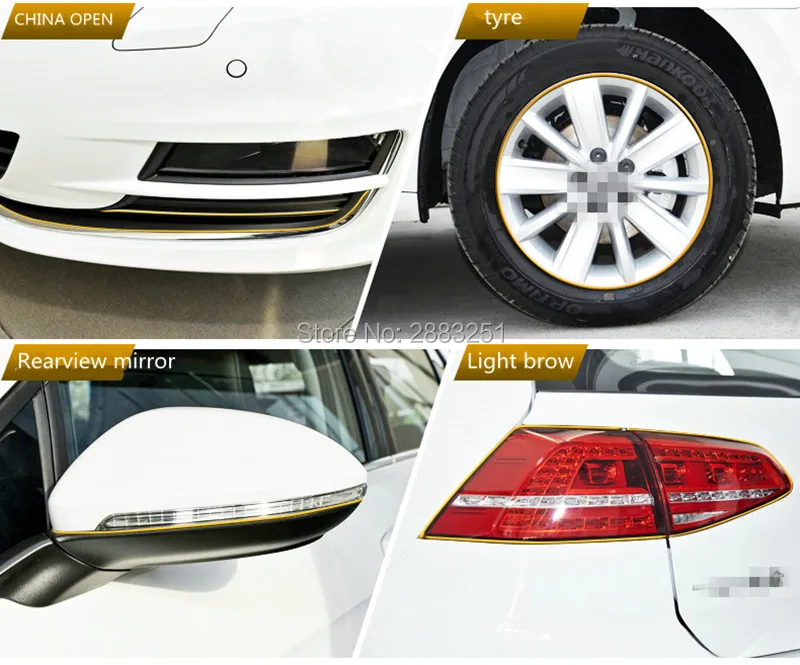 8 м автомобильные аксессуары хромированная защита обода колеса светильник кая