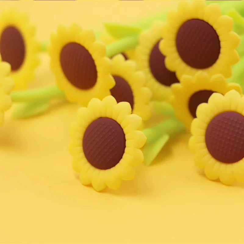 1 шт. подсолнечника кремнезема на гелевую ручку творческие Kawaii 0 5 мм с черными