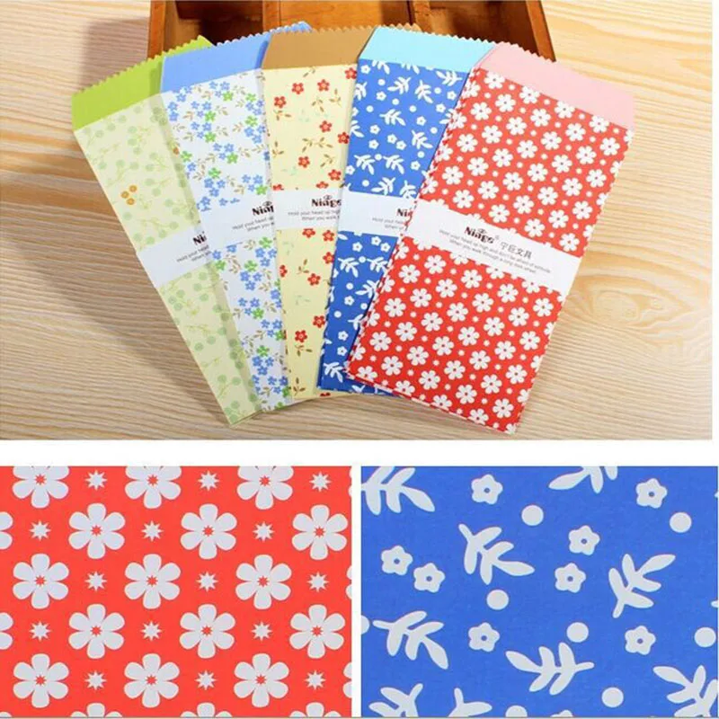 5 шт. бумажный конверт с цветами для школы и офиса|envelope kawaii|office envelopestationery paper |