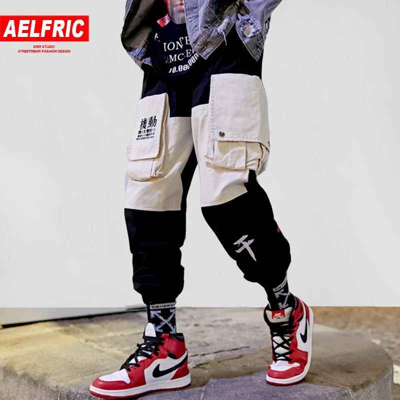 AELFRIC/Модные шаровары с вышитыми буквами; мужские цветные повседневные спортивные штаны в стиле пэчворк; спортивная одежда для скейтборда; модные джоггеры; RK41