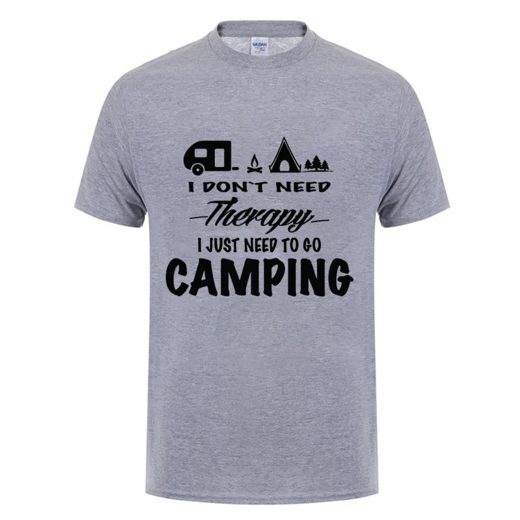 Мне не нужна терапия мне футболка для кемпинга Camper Life Camp S Happy Забавный