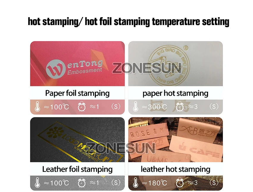 ZONESUN Горячие Фольга тиснения маркировки Пресс тиснения стороны работают брендинг машина кожа принтера биговки