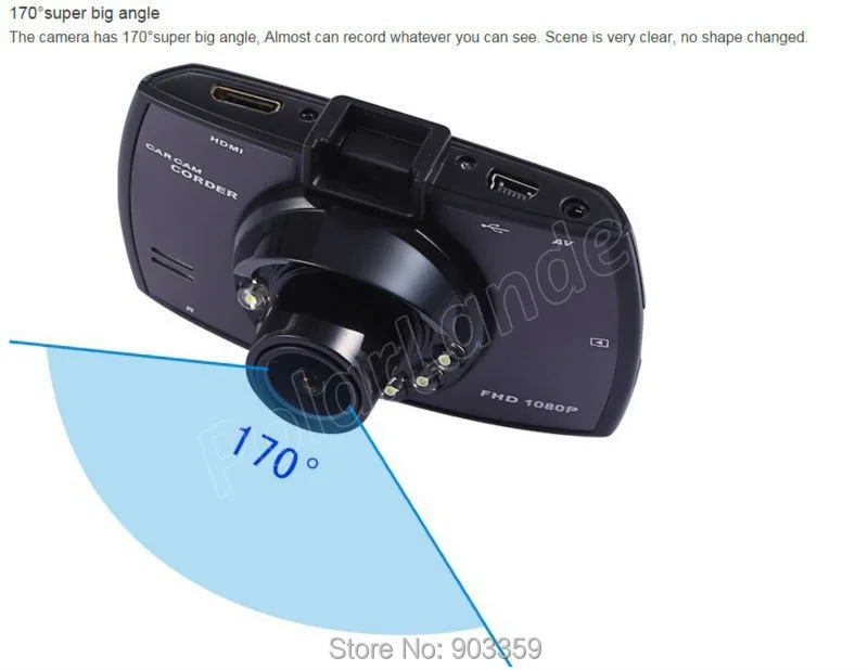 2015 хит продаж Автомобильный видеорегистратор G30 2 7 &quotFull 1080P камера рекордер 170