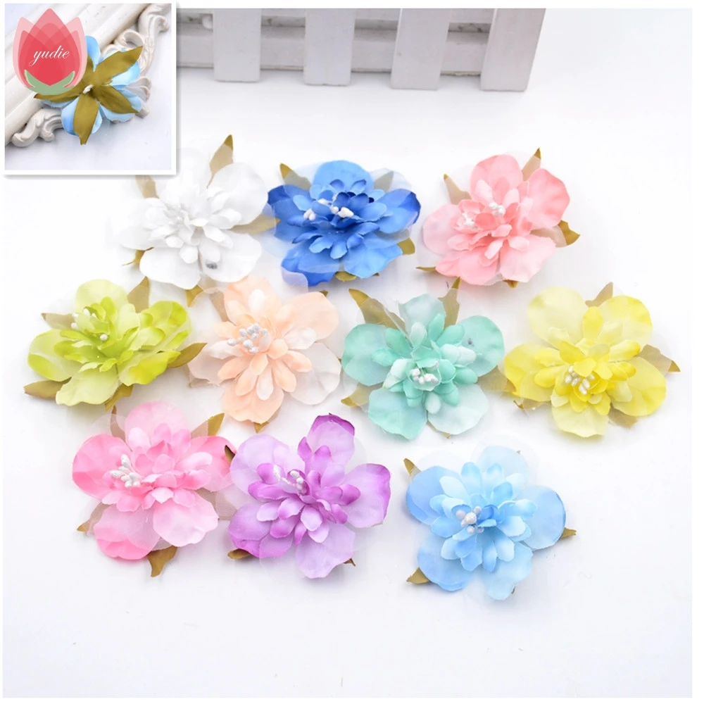 10 шт. шелковые искусственные вишневые цветы для украшения свадебной вечеринки |