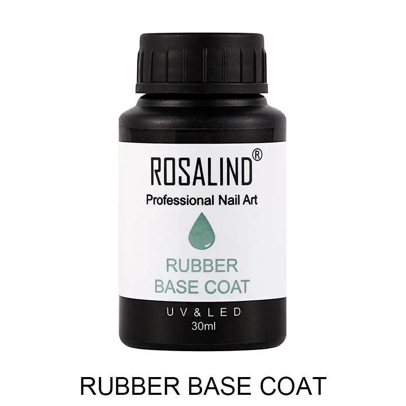 ROSALIND 30ML Rubber Base Top Coat Nail Gel Lacquer UV LED Glitter Lacquer Polish Manicure Primer for Nail Art Gel Nail Polish