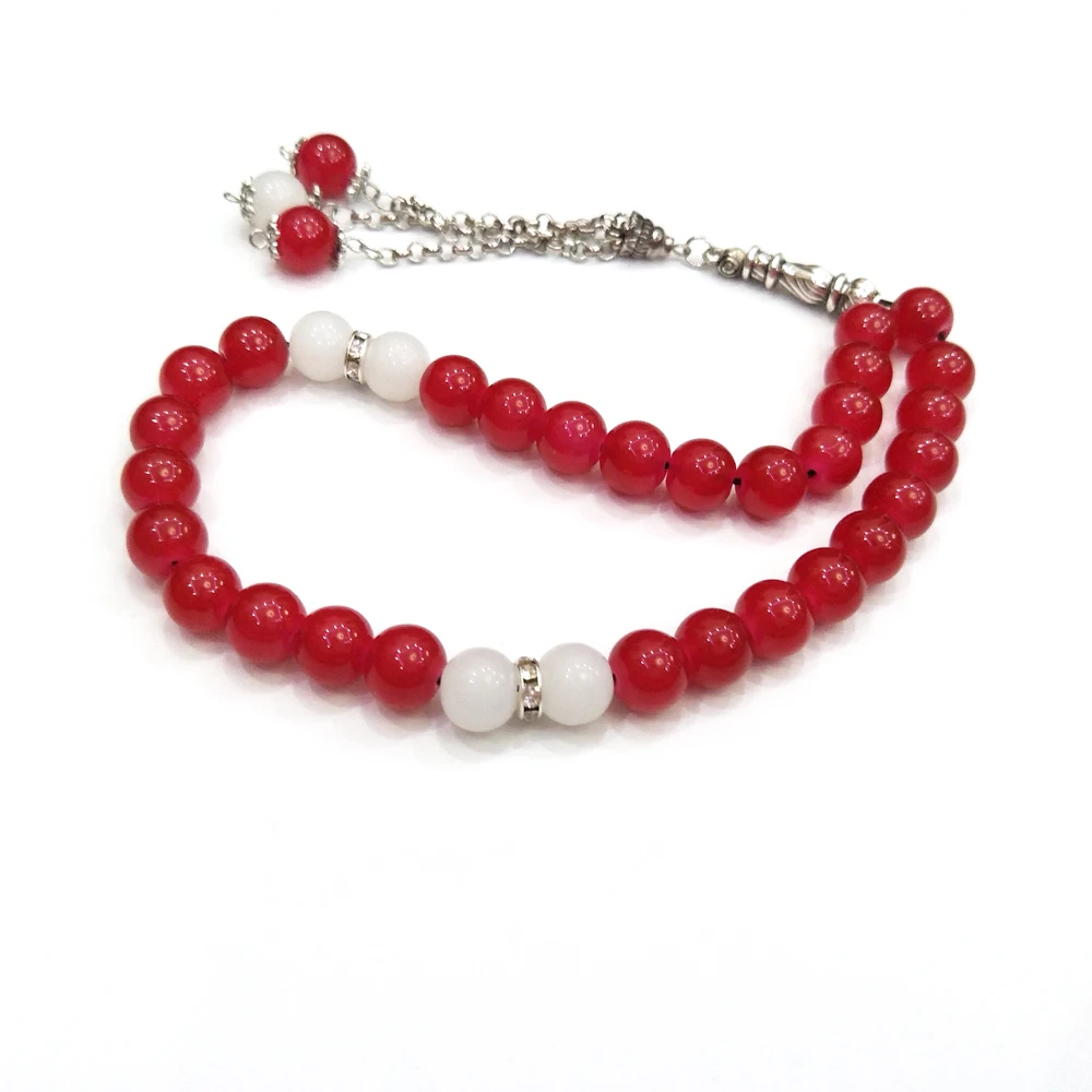 Магазин Tesbih Кристальные красные бусины исламские четкие 10 мм | Украшения и