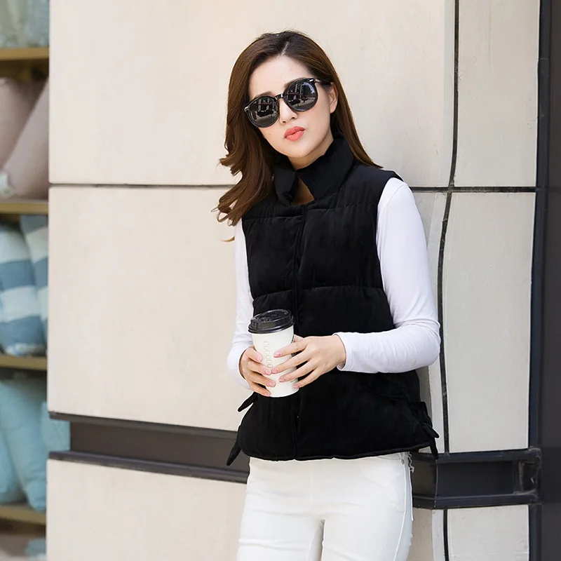

Winter Nice Women Parka Women Slim Down Cotton Vest Coat Wadded Sleeveless Jacket Female Waistcoat Fashion Outerwear & Coats