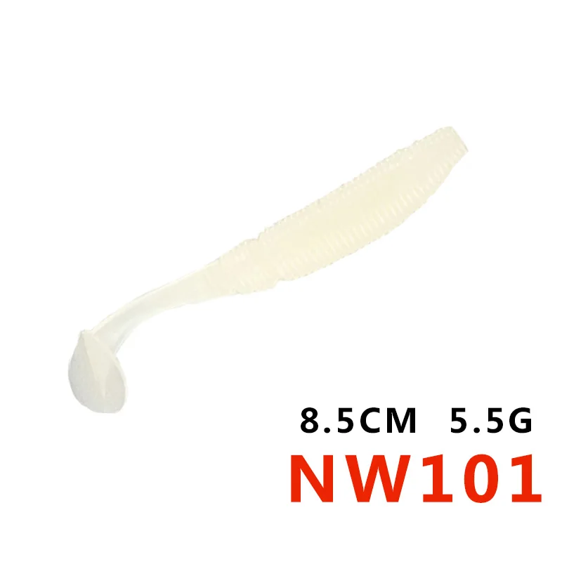 Noeby бренд SW5019S 8,5 см 10 см товар мягкие пластиковые приманки Искусственные lurefor для рыбалки от hunthouse - Цвет: 85mm5.5gNW101