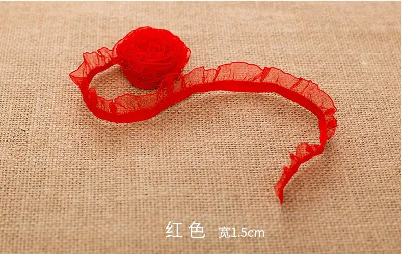 5 ярдов красивый белый черный красный органза оборки эластичная кружевная