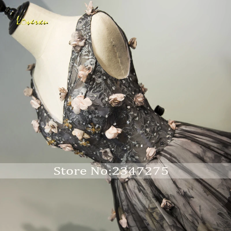 Loverxu Очаровательная вышивка v образным вырезом Аппликации А силуэта коктейльные