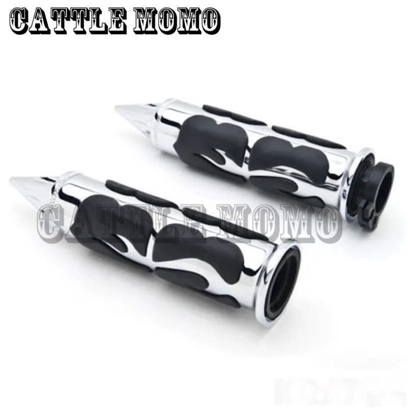 Хромированная рукоятка с пламенным острым рычагом для мотоцикла ЧПУ 1 дюйм 25 мм