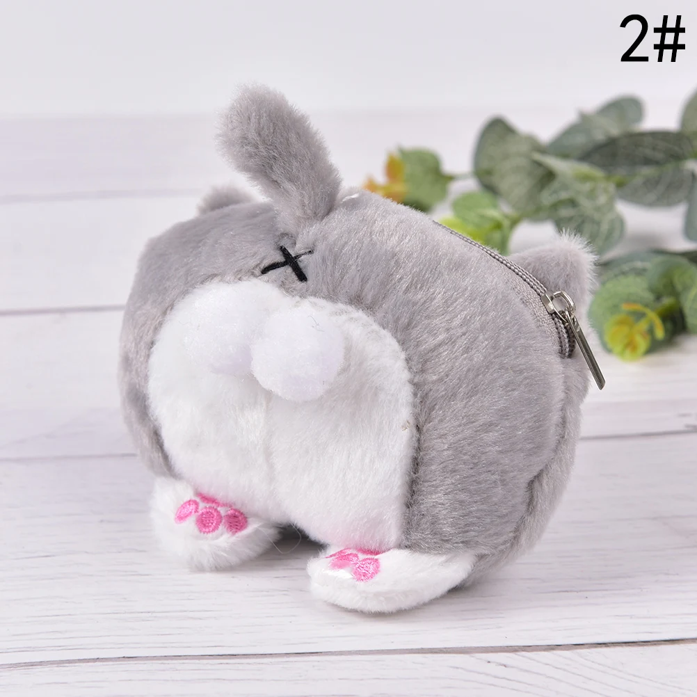 2 1 шт. Kawaii Para Monedas хранение денег Кошельки в подарок для женщин Мини милый кот задник плюшевый Кошелек для монет сумка для мелочи - Цвет: 2