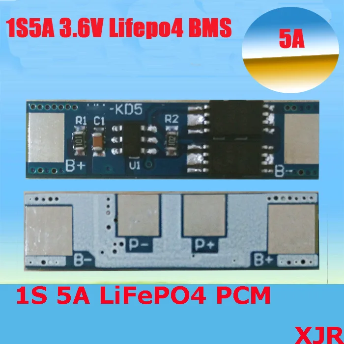 1S 5A 3 6 V LiFePO4 BMS/PCM/PCB Защитная печатная плата аккумулятора для 1 упаковки 18650